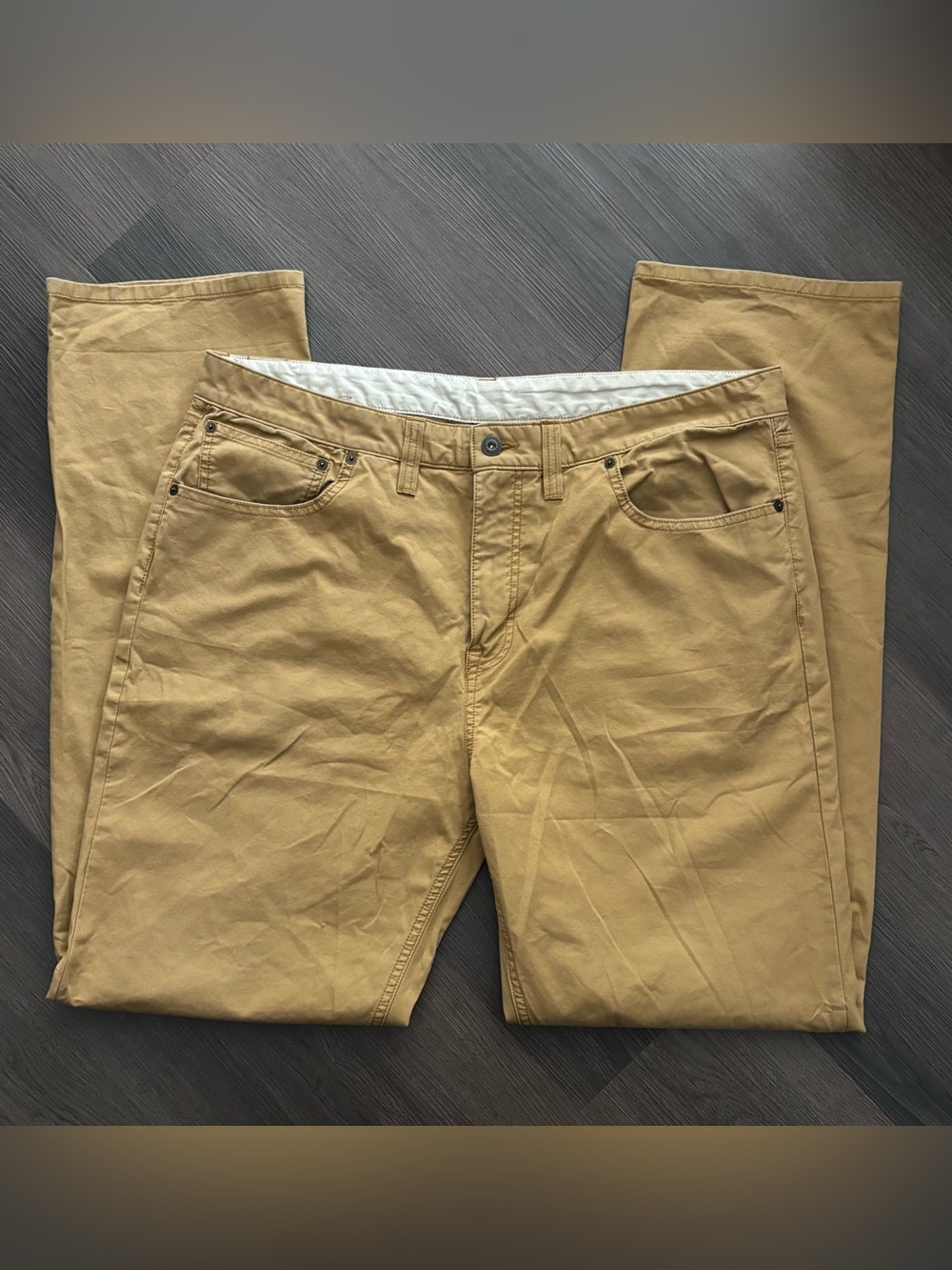 Prana Men's Tan Chino Organic Cotton Pants Sz 38